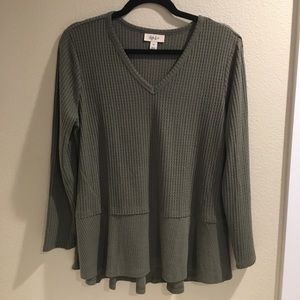 Style & Co Forest green long sleeve sweater PXL